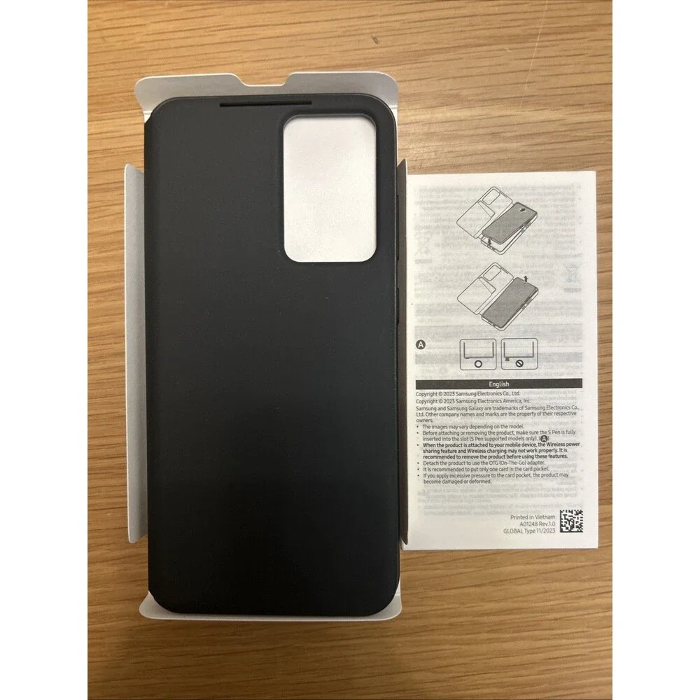 Samsung S-View Wallet Case for Galaxy S24 - Black, Genuine, Open Box